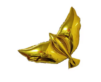 Фигура фольгированная, голубь золотой(уп)